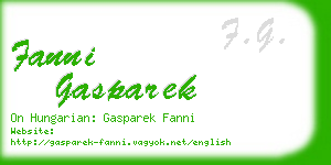 fanni gasparek business card